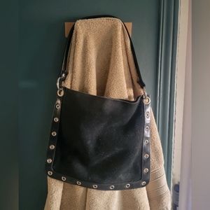 Small black sweet bag with short strap
